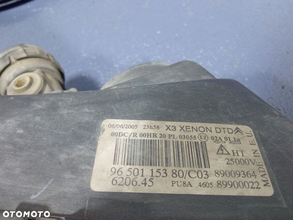 CITROEN C5 I LIFT 04- REFLEKTOR PRAWY XENON EU 9650115380 - 6