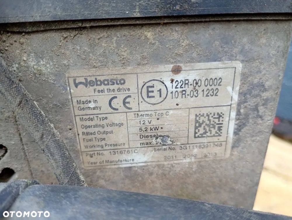 webasto ogrzewanie postojowe thermo top c 12v 5.2kw fiat ducato jumper boxer iii 2006-2014 - 5