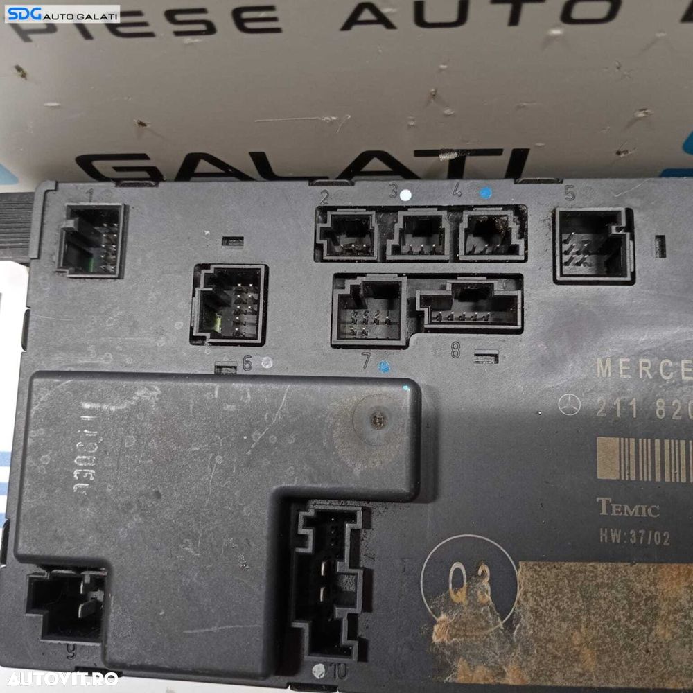 Modul Calculator Releu Confort Control Usa Portiera Dreapta Fata Mercedes Clasa E Class W211 2002 - 2009 Cod 2118201685 211 820 16 85 [01] [272M9] - 5