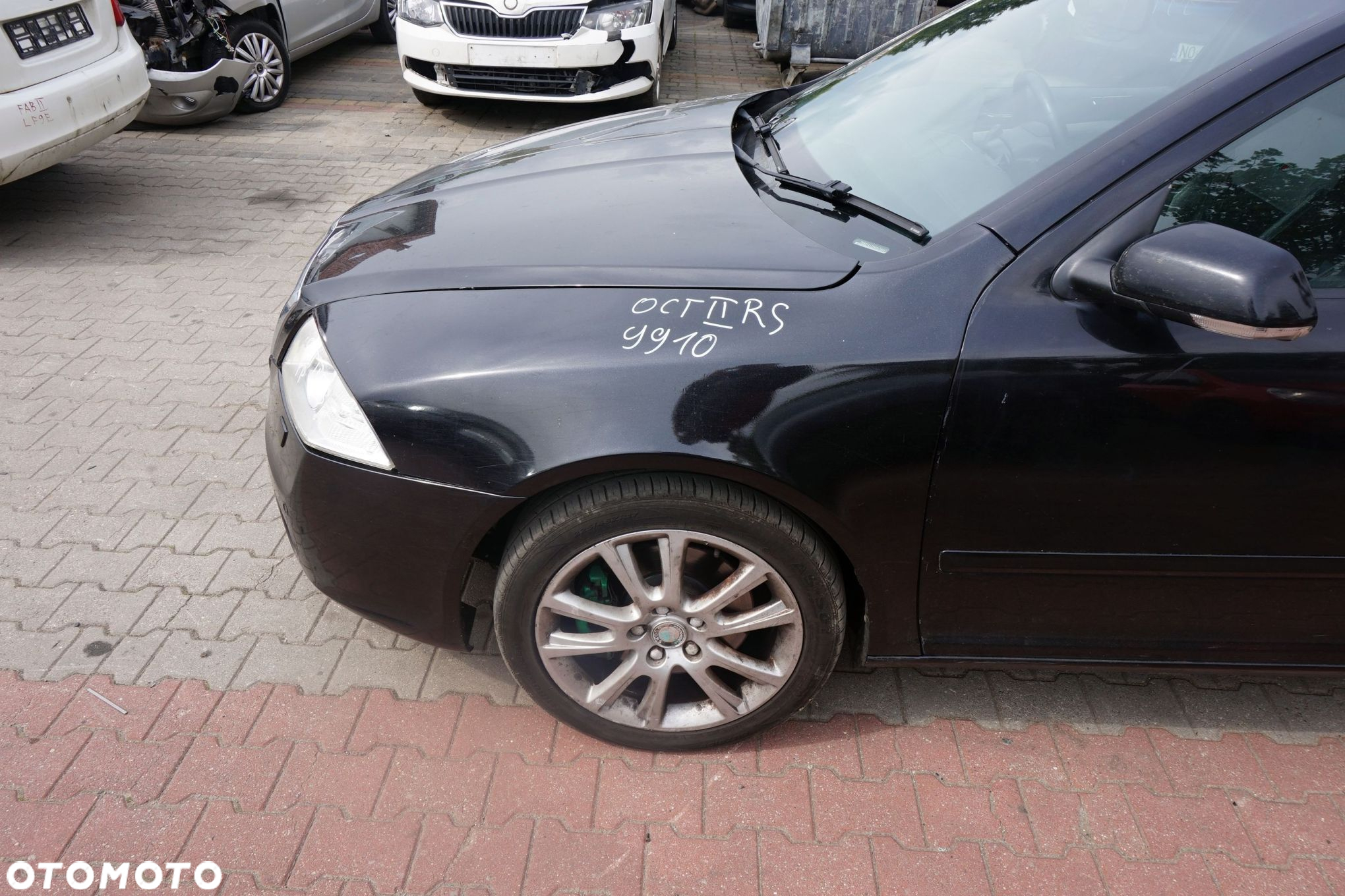 MASKA ZDERZAK BŁOTNIKI LAMPY OCTAVIA II RS 1Z3 9910  SKODA 2004-2008 CZARNY PRZÓD KOMPLETNY - 11