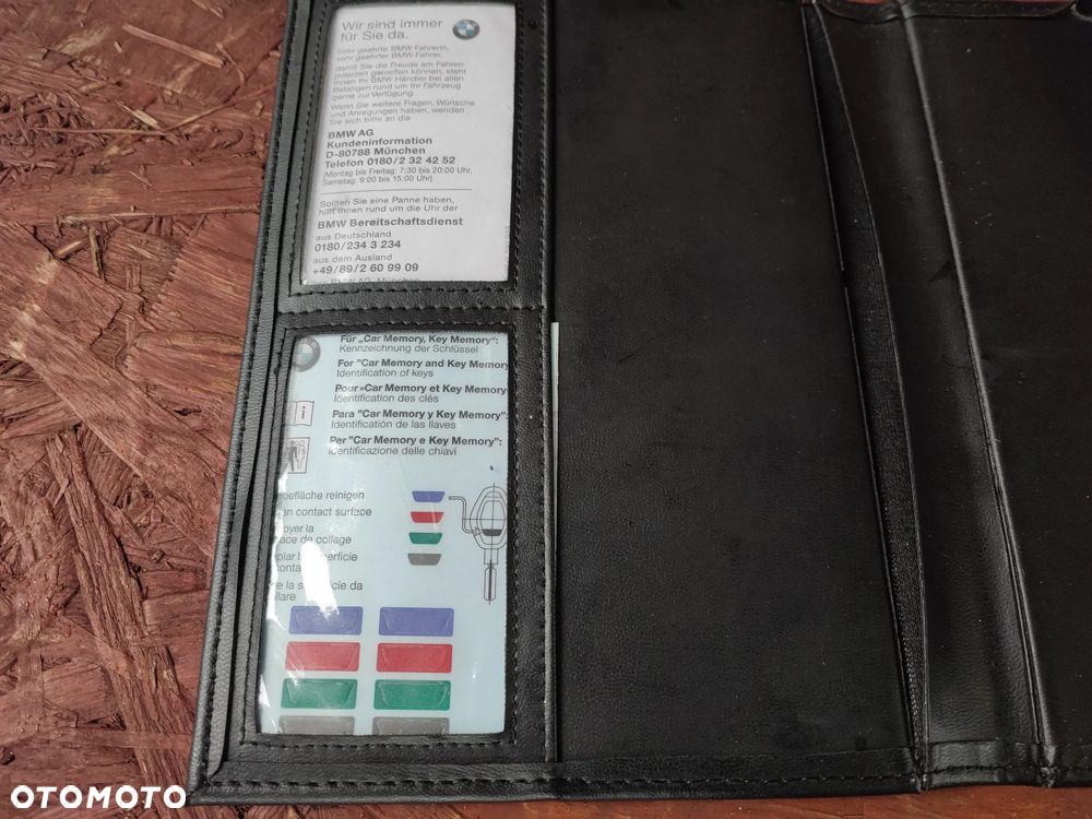 BMW E39 ORYGINALNY KPL. DOKUMENTÓW / INSTRUKCJE OBSŁUGI + POKROWIEC NA DOKUMENTY O NR. 9 789 718 OEM - 8