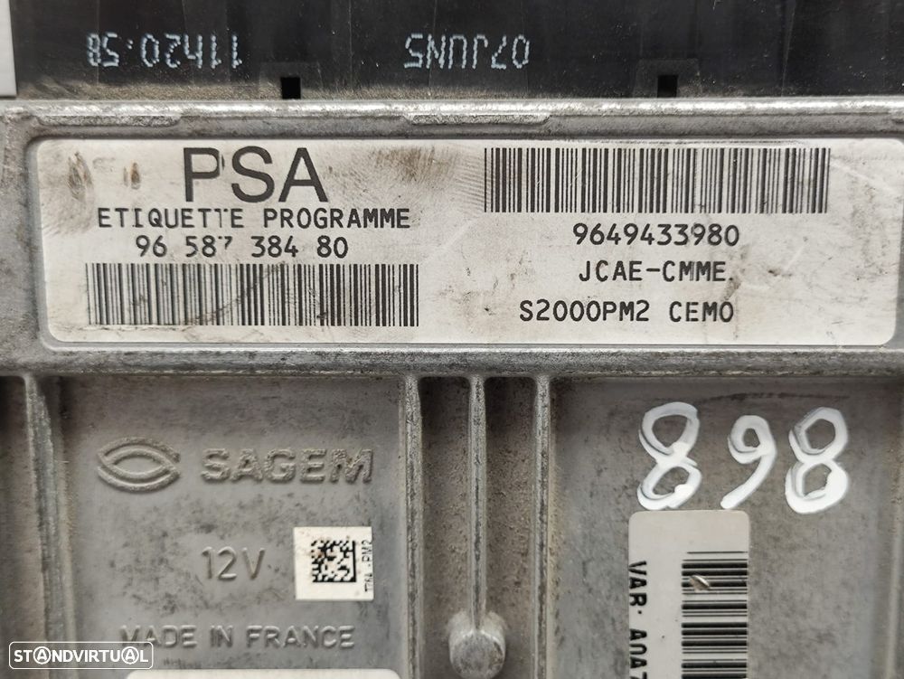 Centralina Motor Original Sagem PSA Peugeot Citroen 1.4L KFV TU3A TU3JP S2000PM2 9658738480 - 6
