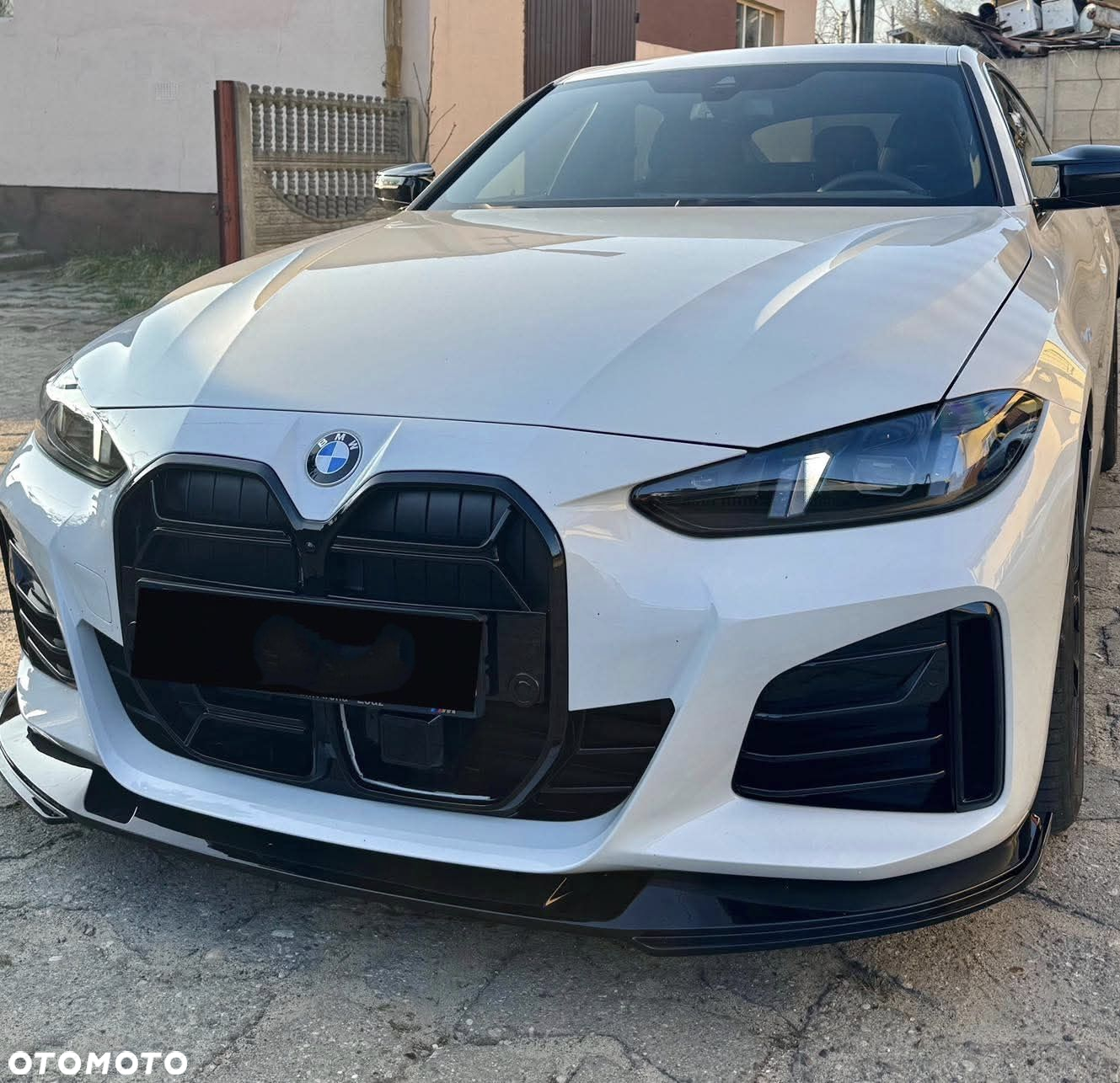 BMW G26 Przednia Dokładka Zderzaka Splitter Spojler Czarny Połysk - 5