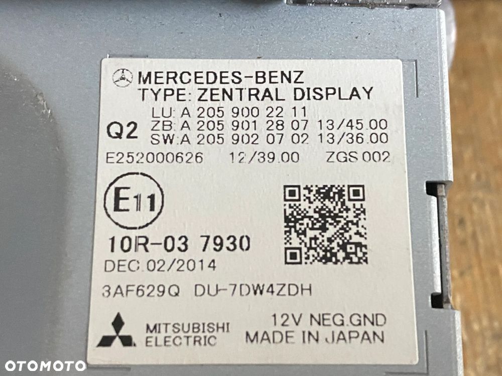 MERCEDES 205 447 glc monitor A 2059002211 - 3