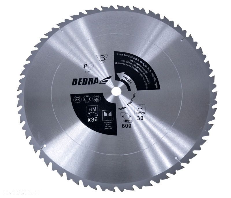 Piła tarczowa HM 400x30mm 36z DEDRA HL40036 - 6