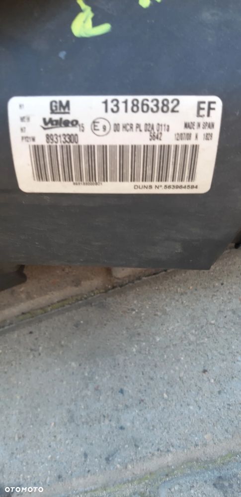 Opel corsa lampa prawa 13186382 EF - 6