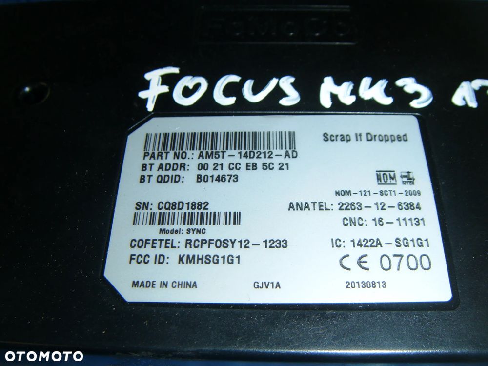 ford focus mk3 13r moduł bluetooth am5t-14d212-ad - 2