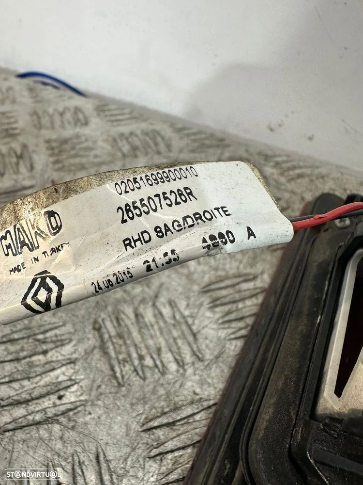 .Conjunto Farolins Mala Tras Traseiro Esquerdo Direito Original Renault Clio 4 MK4 265556573R 265507526R 2011 - 2020 - 13