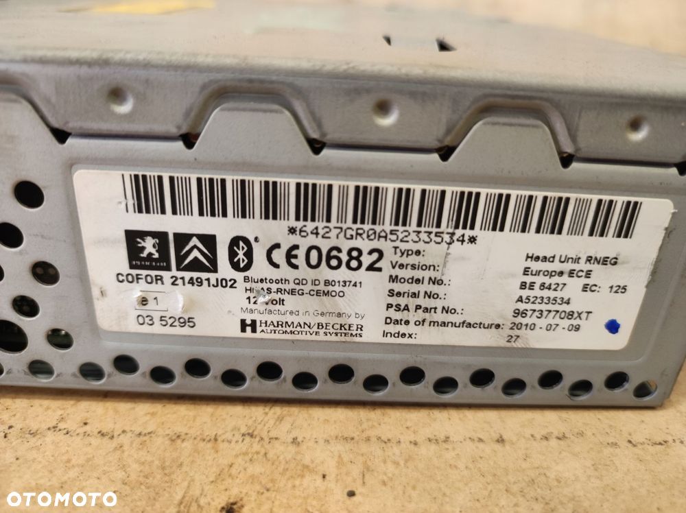 radio citroen c4 picasso brak kodu - 5