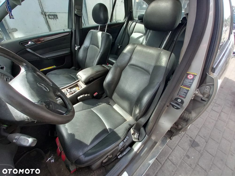 MERCEDES W203 C-KLASA FOTELE KANAPA KOMPLET SKÓRA POMPOWANY FOTEL KIEROWCY