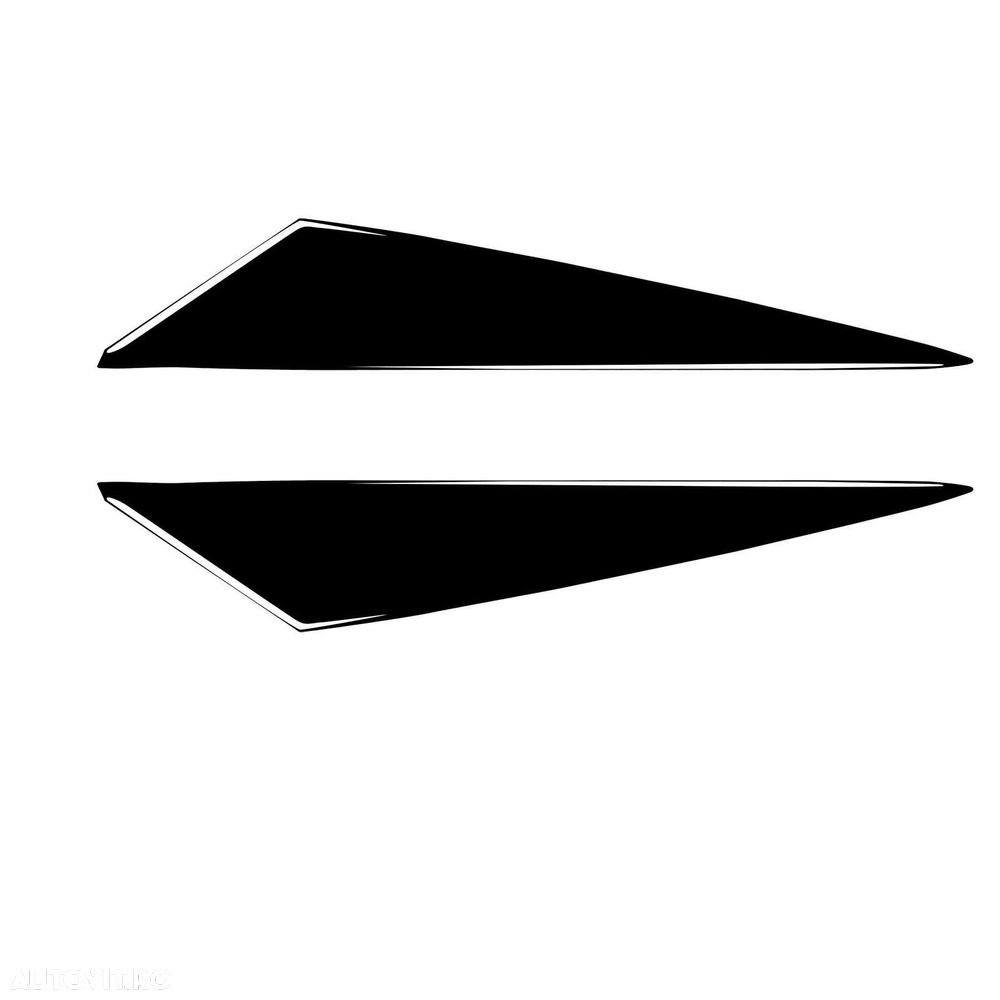 Set 2 Pleoape Faruri Far Adeziv BMW X1 E84 2009 - 2014, Negru Lucios - 1