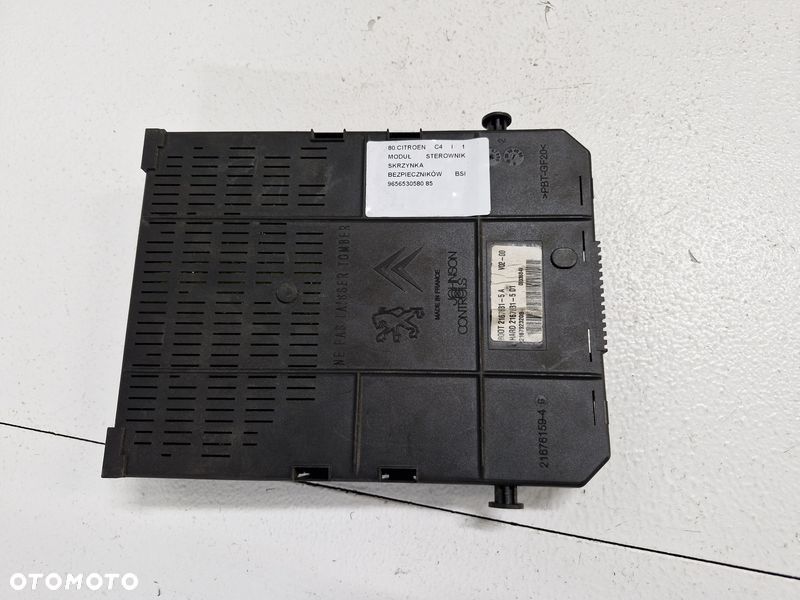 CITROEN C4 1 I MODUŁ STEROWNIK SKRZYNKA BEZPIECZNIKÓW BSI 9656530580 - 5