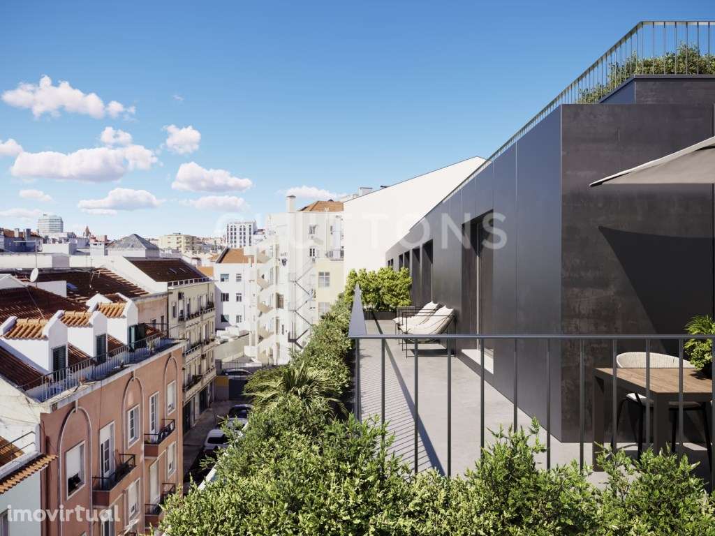 Apartamento T1, terraço e estacionamento, Arroios - Lisboa - Grande imagem: 2/14