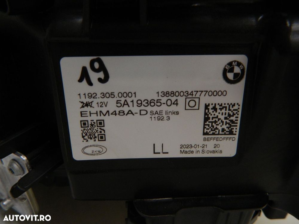 Far stanga BMW Seria 4 / M4 22 /G23 FULL LED, 2021, 2022, 2023, cod origine 5A19365-04. - 7