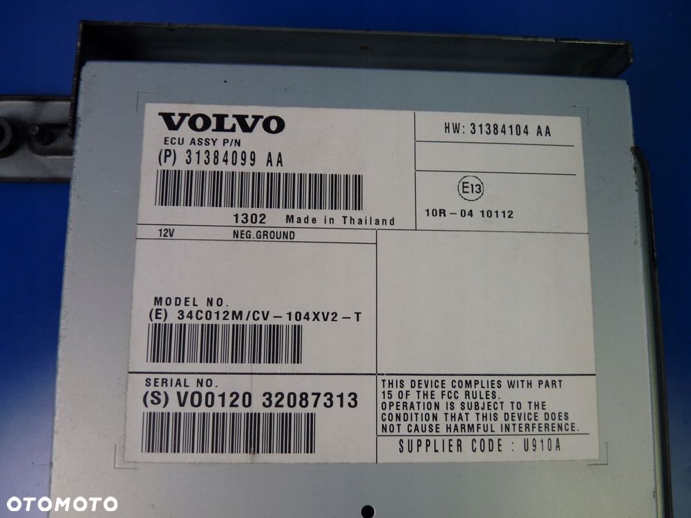 VOLVO V40 II V60 S60 I XC60 WZMACNIACZ RADIA AUDIO - 2