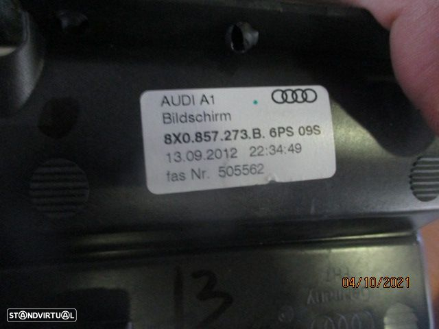 Display Relogio 8X0857273B AUDI A1 2013 AUDI A1 SPORTBACK 8X FASE 2  2017 1.6TDI 115CV 5P PRETO - 3