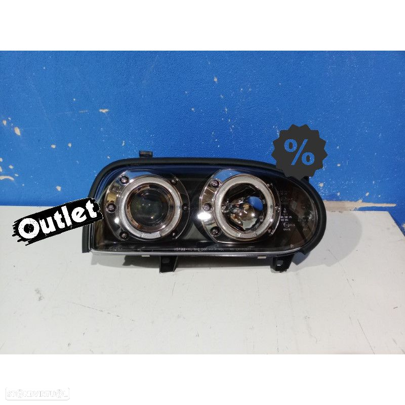 R011528C2 FAROL DIREITO PARA VOLKSWAGEN VW GOLF 3 91-97 OLHOS DE ANJO PRETOS - 5