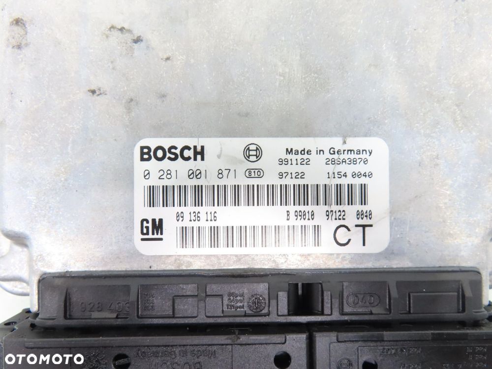 STEROWNIK OPEL VECTRA B 2.0 DTI 0281001871 09136116 - 4