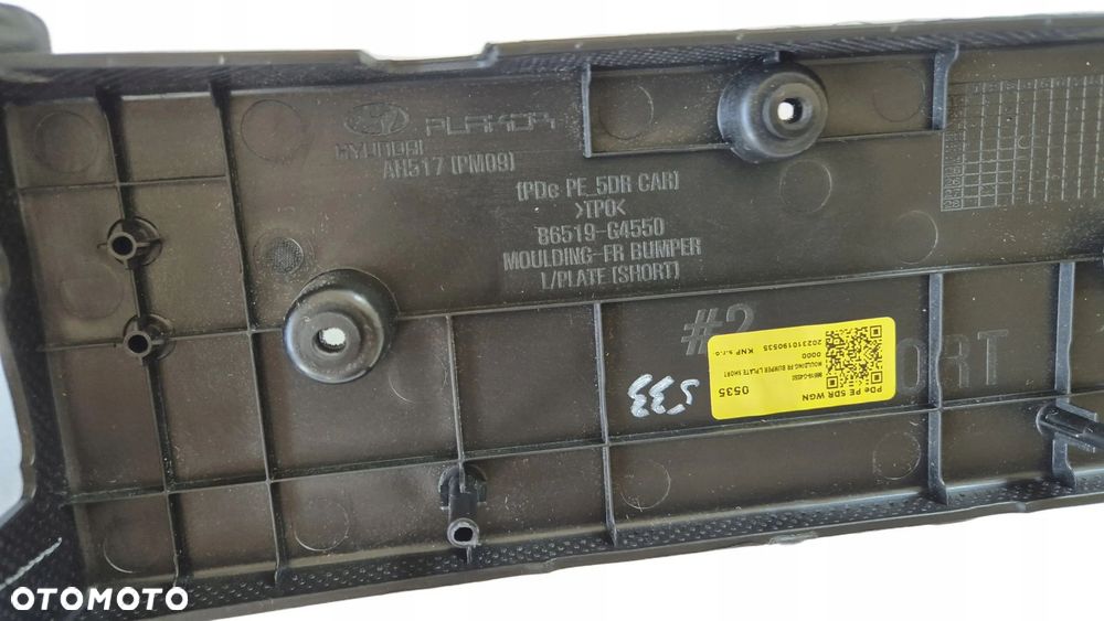 Ramka Mocowanie Podstawka Tablicy REJ. Hyundai i30 III OE 86519-G4550 SHORT - 11