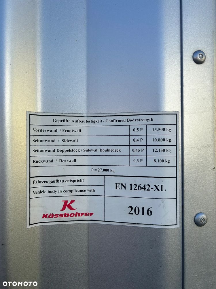 Schmitz Cargobull KASSBOHRER MEGA / FIRANKA / OSIE SAF R 19.5 / BARDZO ŁADNE OPONY / DWA KOŁA ZAPASOWE / REGULOWANY PODNOSZONY DACH / 3 SZTUKI / 2016 ROK PRODUKCJI !! - 9