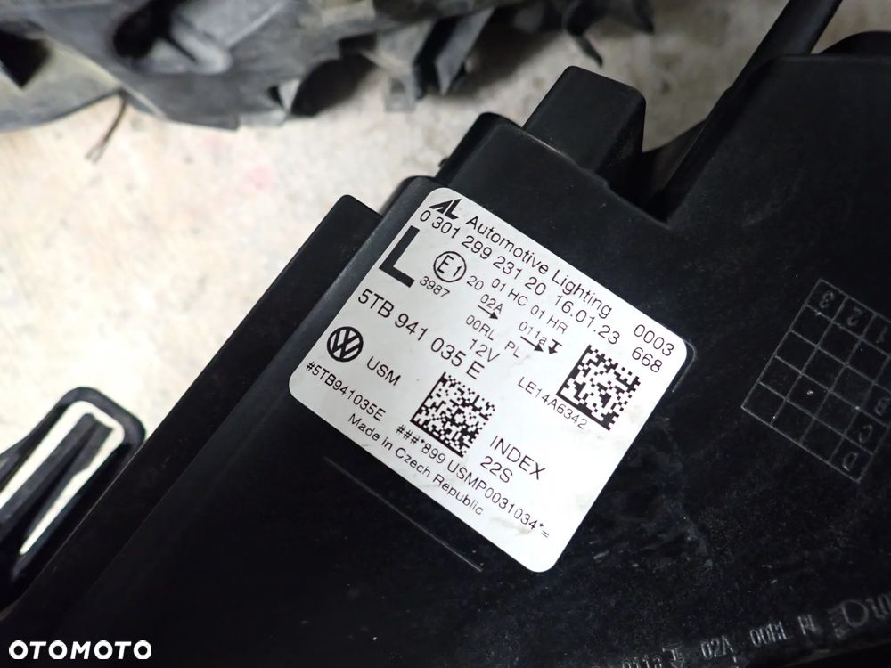 VOLKSWAGEN TOURAN 15- 5TA LAMPA LEWY PRZÓD 5TB941035E - 3