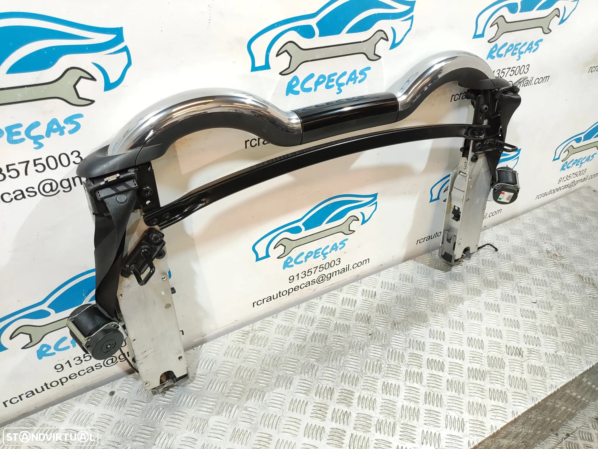 BARRAS ANTICAPOTAMENTO PROTEÇÃO MINI COOPER S R57 CABRIO 54607190617 7190617 ROLL BAR ROLLOVER DEFLETOR VENTO ANTI-CAPOTAMENTO - 3