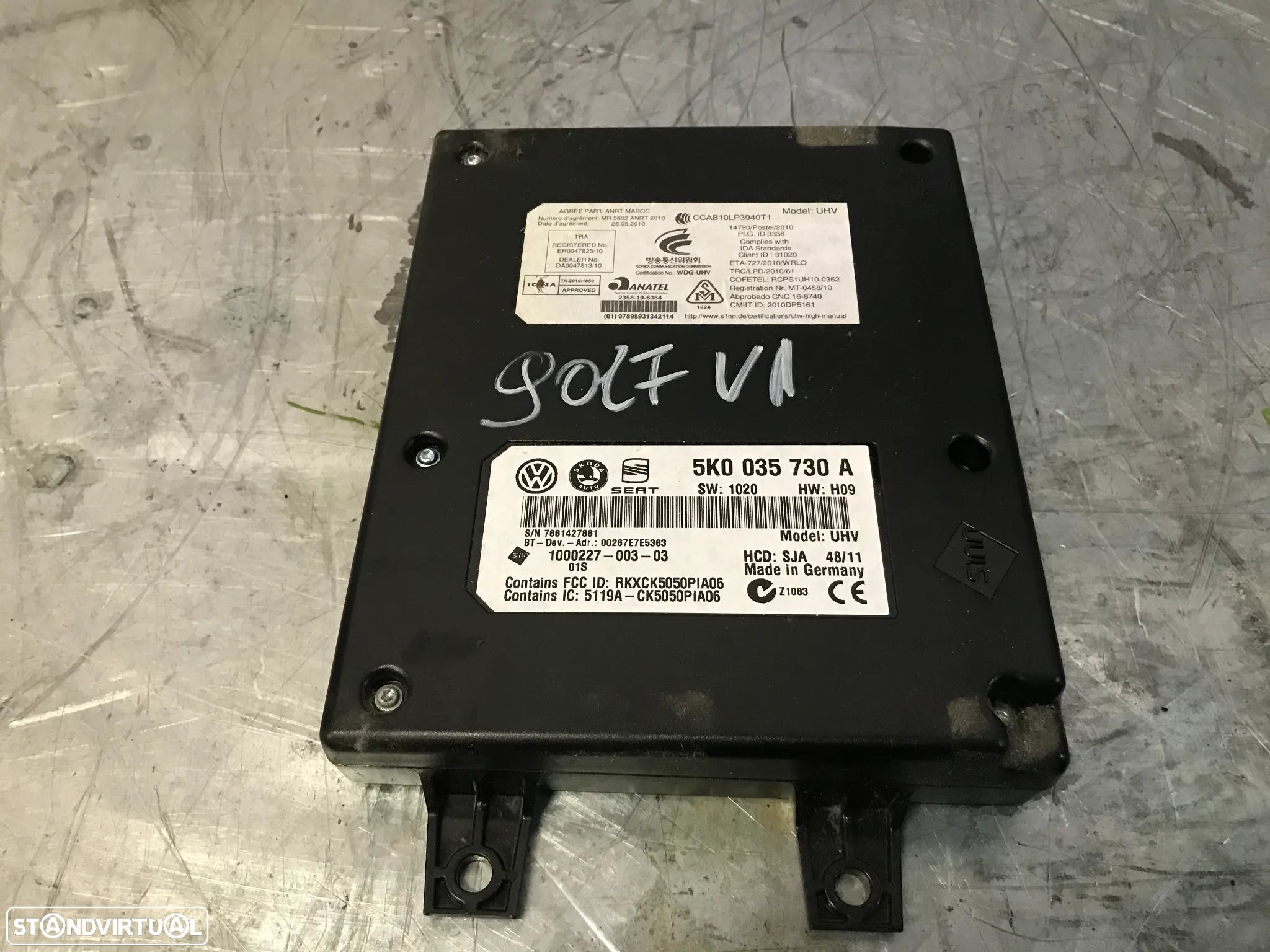 MODULO CONTROLO BLUETOOTH VOLKSWAGEN GOLF VI / PASSAT 5K0035730A - 1