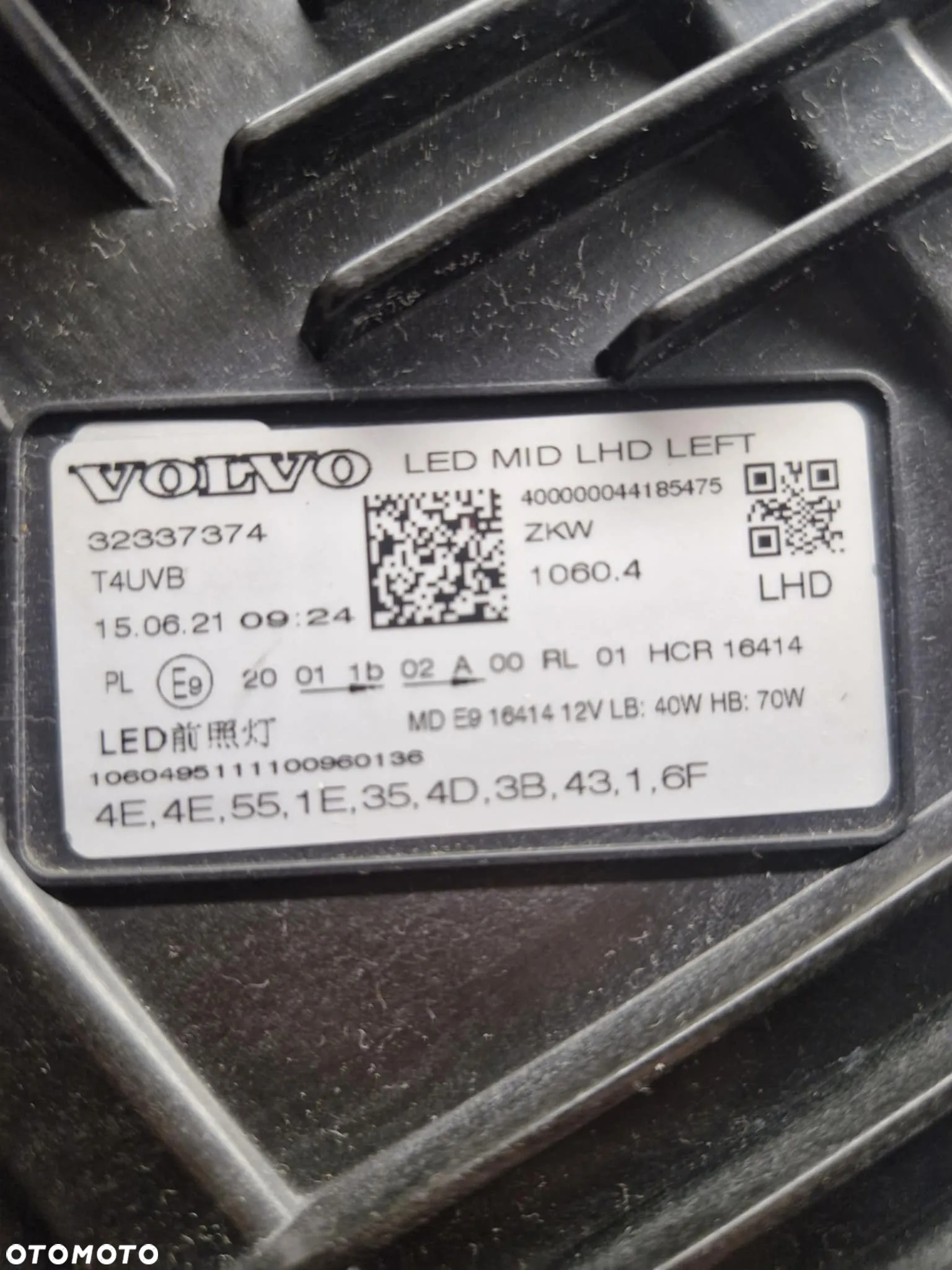 VOLVO XC60 II MID LED LAMPA LEWA/PRAWA PRZÓD 32337374/32337375 KOMPLET - 29
