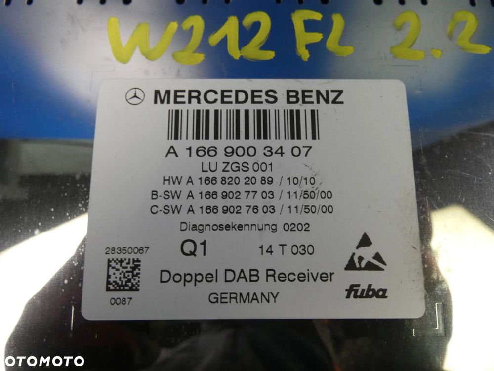 Mercedes E KLASA W212 W207 W218 MODUŁ STEROMNIK RADIA ANTENY - 2