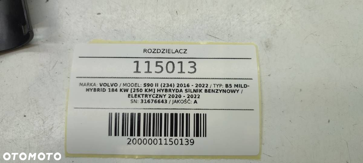 ROZDZIELACZ PRĄDU VOLVO V90 II 31676643 - 4