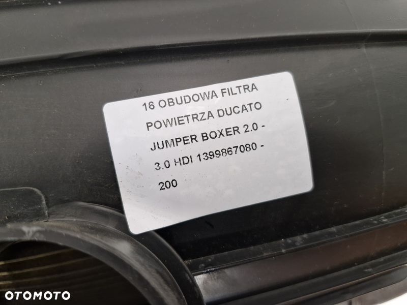 FIAT DUCATO 2.0 JTD  JUMPER BOXER 3.0 HDI OBUDOWA FILTRA POWIETRZA  1399867080 - 3