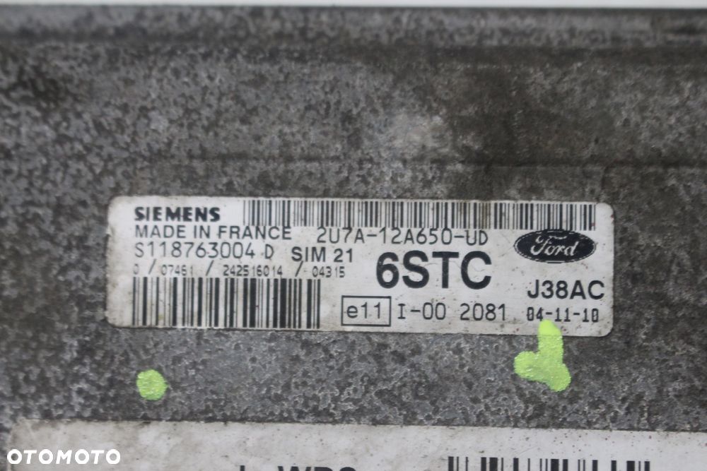 KOMPUTER SILNIKA FORD FIESTA MK6 2U7A12A650UD - 2