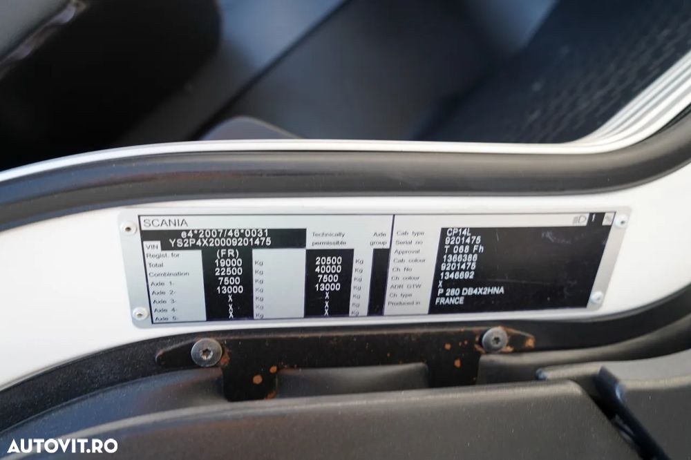 Scania P 280 / CILINDRU BASCULABIL / + HMF 635 HDS / CAPACITATE DE RIDICARE 1.500 KG / EXTENSIE MAXIMĂ 7 M / RADIOCOMANDĂ / EURO 6 - 33