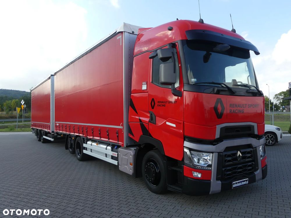 Renault T480 6x2 / ZESTAW PRZEJAZDOWY / FIRANKA / SUPER STAN / - 9