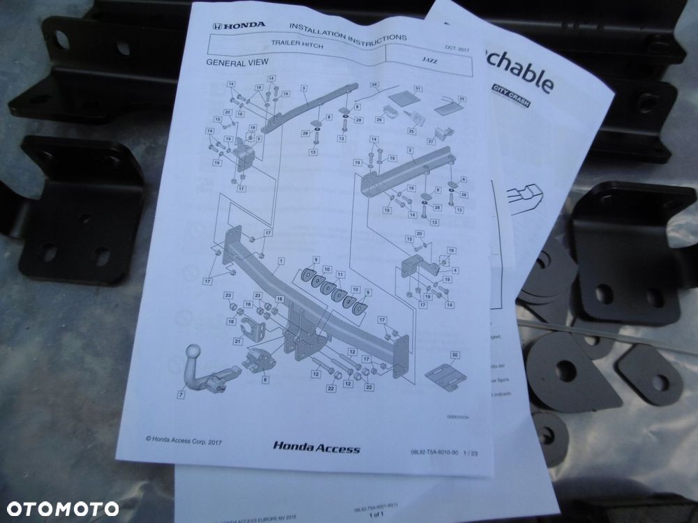 honda jazz 2015/2018r - hak holowniczy oryginał - 8
