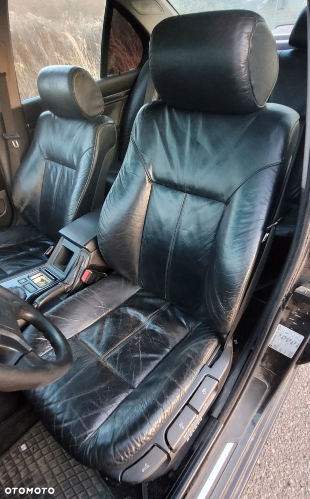 FOTEL LEWY PRZÓD PRZEDNI BMW E39 GRZANY EUROPA CZARNA SKÓRA - 1