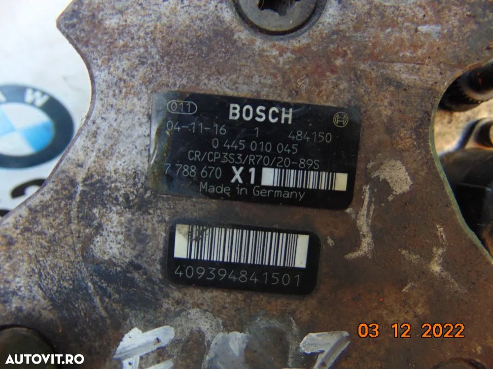 Pompa inalte BMW E87 2.0 E46 E90 e60  pompa inalte presiune dezmembrez E87 - 5