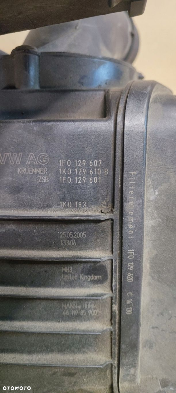 VW GOLF V 5 OBUDOWA FILTRA POWIETRZA DOLOT ŁAPACZ kpl. 1.6 8V - 6