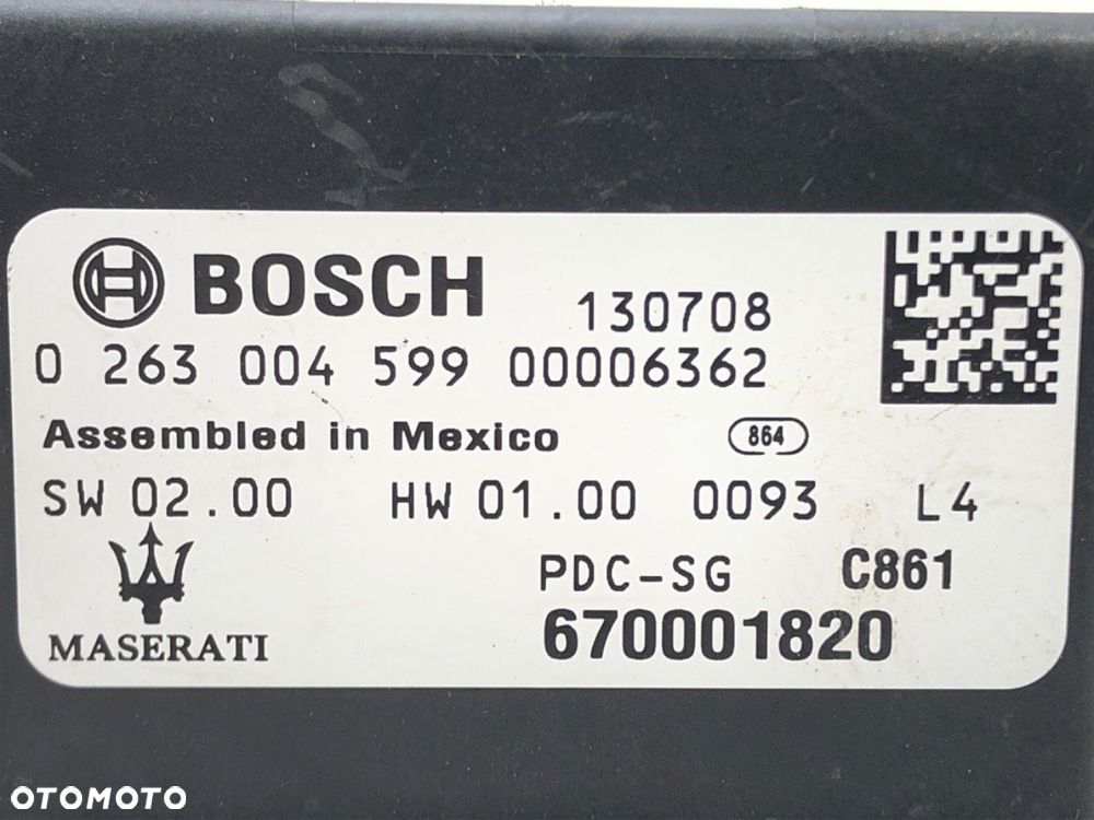 MODUŁ PDC PARKOWANIA  MASERATI QUATTROPORTE VI 2012 - 2022 3.0 S Q4 302 kW [411 KM] benzyna 2013 - - 4