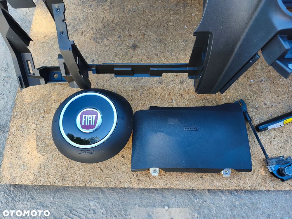 DESKA ROZDZIELCZA KONSOLA ZESTAW AIRBAG PODUSZKI ORYGINAŁ DEMONTAŻ FIAT 500 LIFT - 8