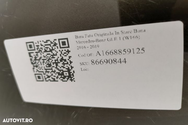 Bara Fata Originala  In Stare Buna Mercedes-Benz  GLE  1  [2016 - 2019 - 7