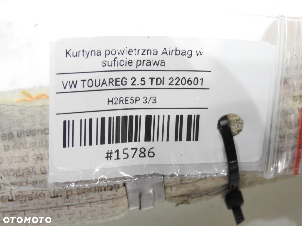 KURTYNA AIRBAG PRAWA VW TOUAREG I 7L6880742E - 7