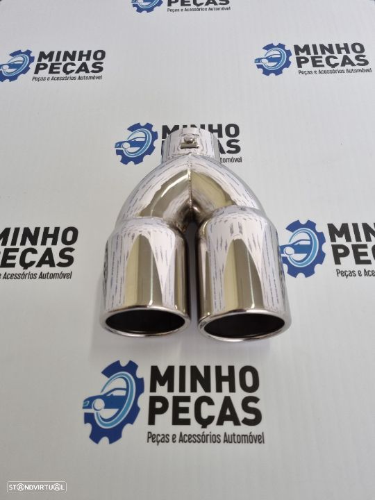 Ponteira Dupla Cromada Inox - 1