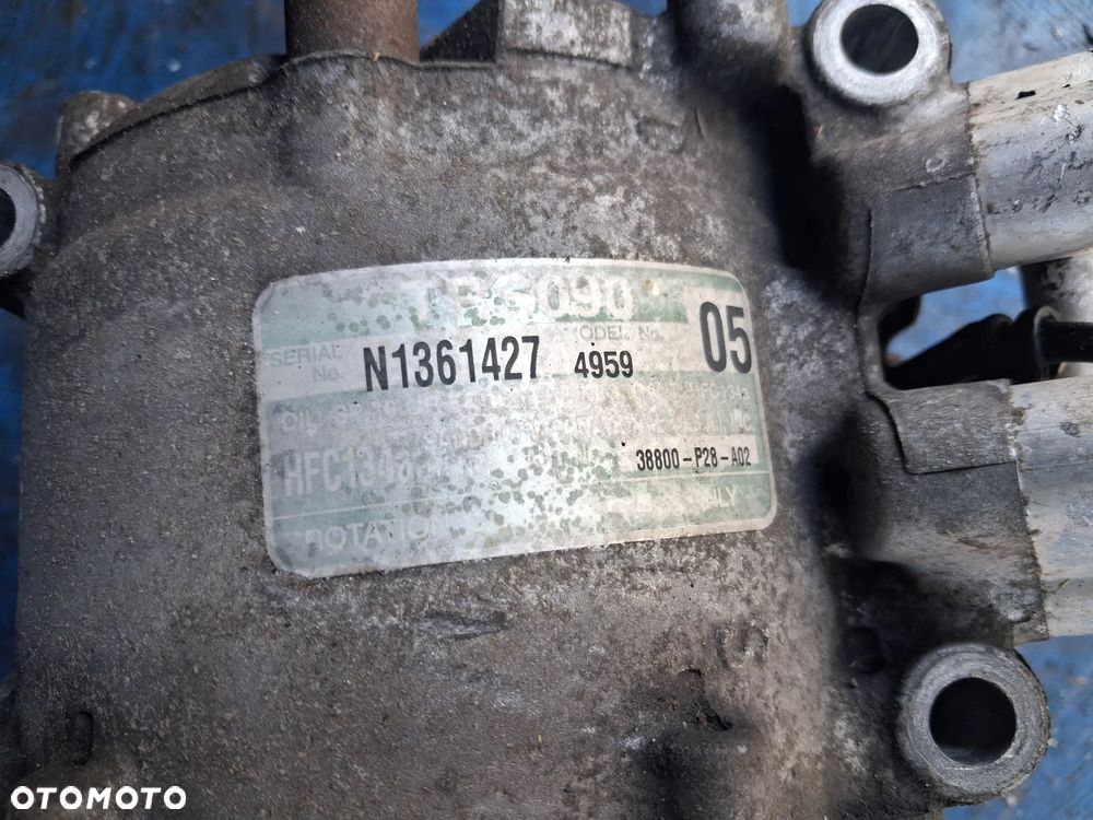 Honda Civic Kompresor  Sprężarka pompa klimatyzacji A/C 38800P28A02 38810P28A02 SANDEN 4959  11361427 przewód wąż - 2