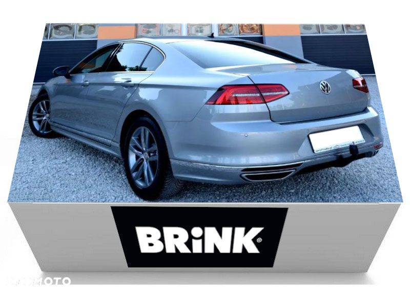 BRINK HAK HOLOWNICZY+MODUŁ13PIN +CZUJNIKI PARKTRONIC VOLKSWAGEN PASSAT B8 SEDAN+KOMBI+SKODA SUPERB 3 - 5
