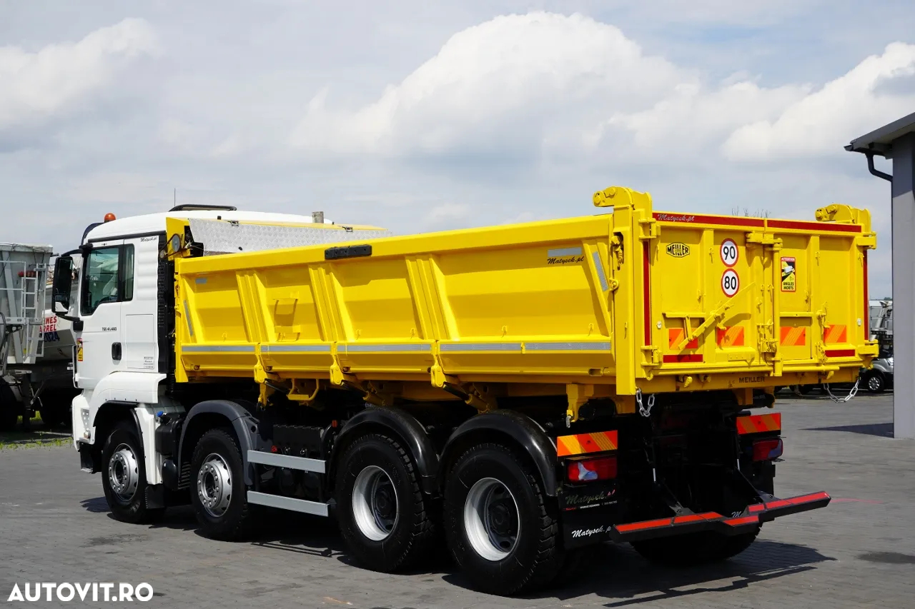 MAN TGS 41.460 / 8x8 / BASCULĂ / 2 PĂRȚI / BORDMATIC / HYDROBTA / MEILLER KIPER / ANVELOPE 100% / EURO 6 / 2017 / IMPORTAT - 12