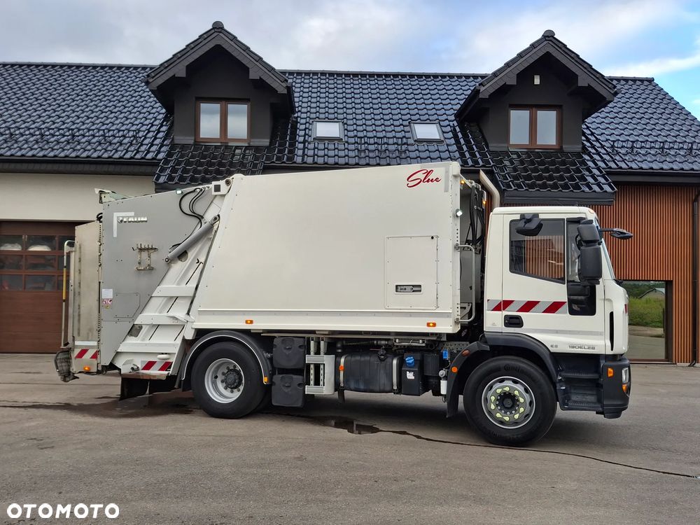 Iveco Eurocargo 190EL28 Śmieciarka FAUN VR3 LEV Wywóz Śmieci Euro 6 2 Osie Zawieszenie Tył Na Poduszkach Centralny Zamek Klimatyzacja Zwinna Niski Przebieg - 16