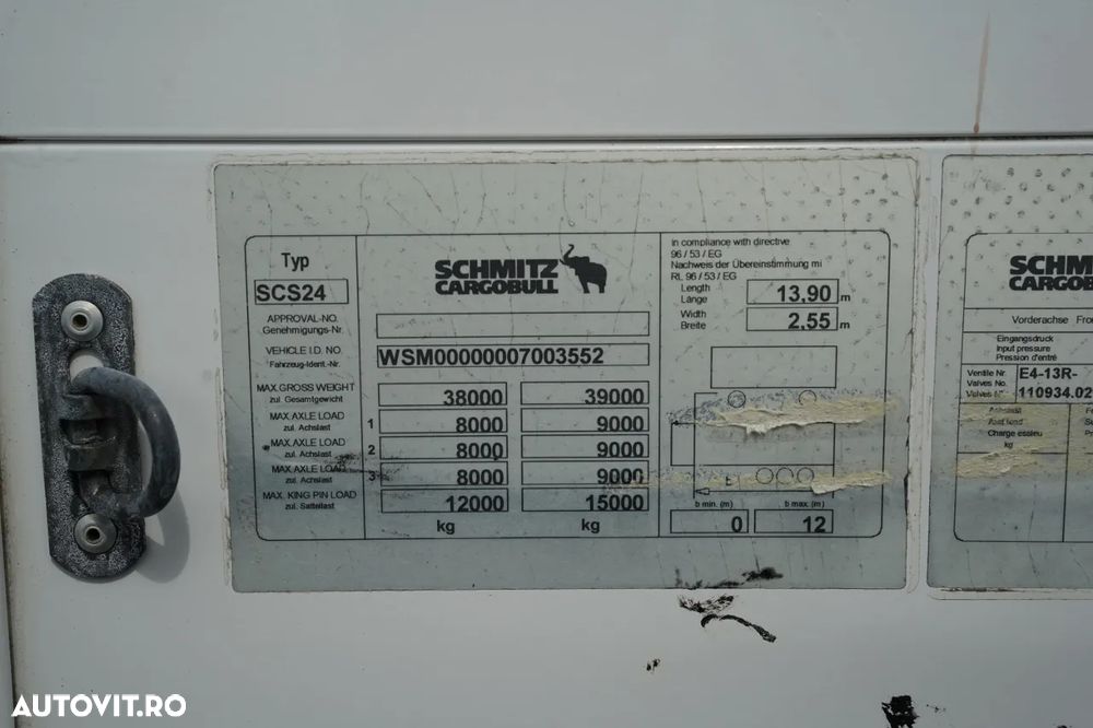 Schmitz Cargobull CORTINĂ / HALOGEN HIDRAULIC / STANDARD - 30
