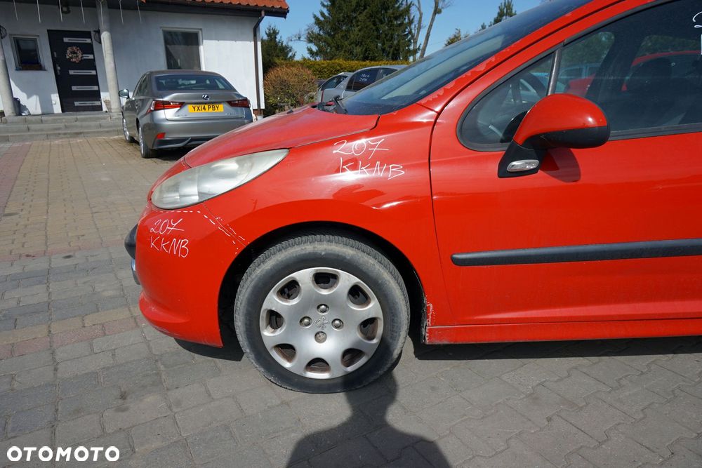 MASKA ZDERZAK BŁOTNIKI LAMPY 207  KKNB  PEUGEOT 2006-2009 CZERWONY PRZÓD KOMPLETNY - 9