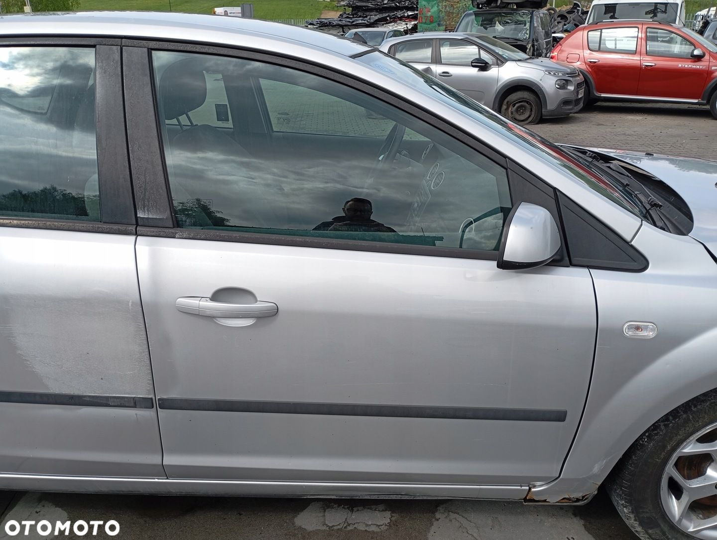 FORD FOCUS II 2 MK2 DRZWI PRZÓD PRAWE SREBRNE O3 03 5D 5DRZWI 2004-2007 - 3
